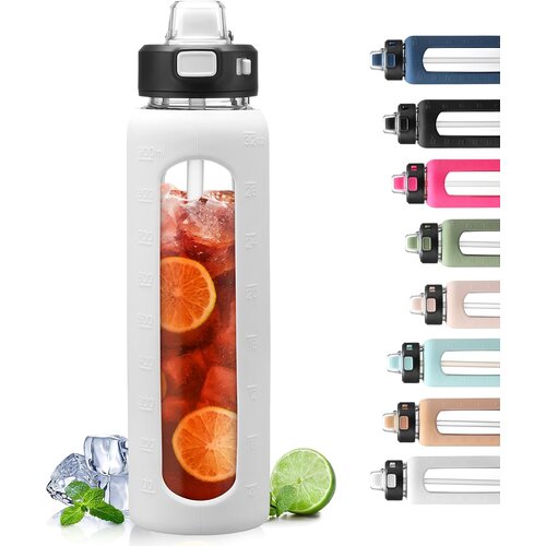 BLUEGO Steklenica za vodo iz borosilikatnega stekla 900ml Slike
