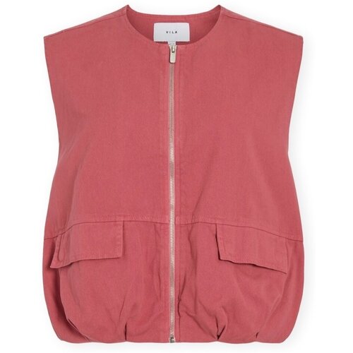 Vila Topi & Bluze Deny Vest - Holly Berry Rožnata Cene