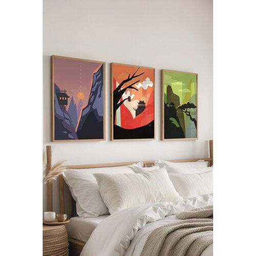 WALLXPERT Č-300393 - 3040 multicolor dekorativni set slika (3 komada) Cene