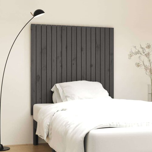  Stensko posteljno vzglavje sivo 108x3x110 cm trdna borovina, (20735745) Slike