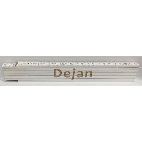 HEKA Zložljiv meter Heka (napis: Dejan, bele barve, 2 m) Cene