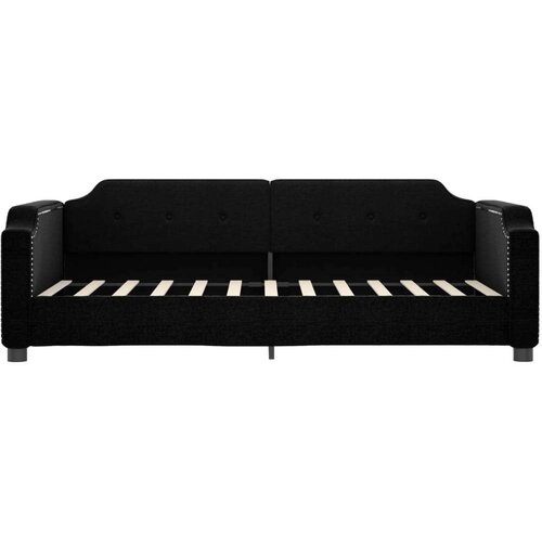 vidaXL Dnevni krevet s madracem crni 90 x 200 cm od tkanine Cene