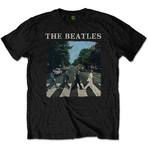 The Beatles Majica Abbey Road & Logo Unisex Black 2XL