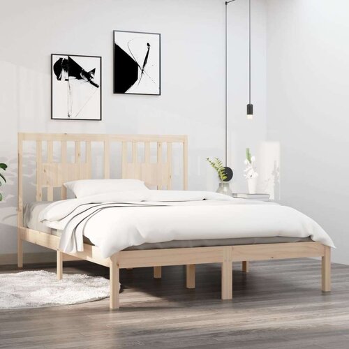  Okvir za krevet od masivnog drva 135 x 190 cm 4FT6 bračni Cijene