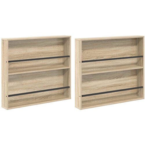  Polica za časopise s policom 2 pcs Sonoma hrast 80 x 12 x 70 cm Slike
