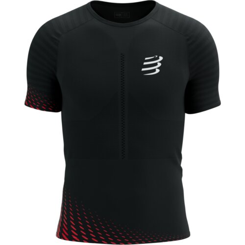  Majica Compressport Racing SS T-shirt Black/High Risk Red - L Cijene