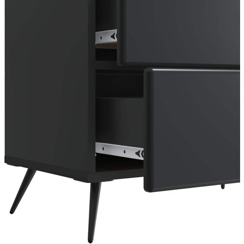  Noćni ormar Crna 62 x 34,5 x 47,5 cm Konstruirano drvo Slike