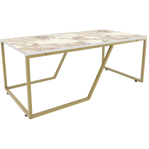 Hanah home Club sto Wendy 120x48x60cm Bijelo-zlatni Cene