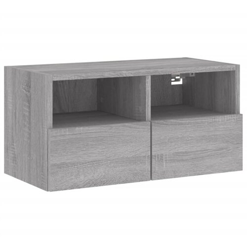 vidaXL Stenska TV omarica siva sonoma 60x30x30 cm inženirski les, (20977773) Cene