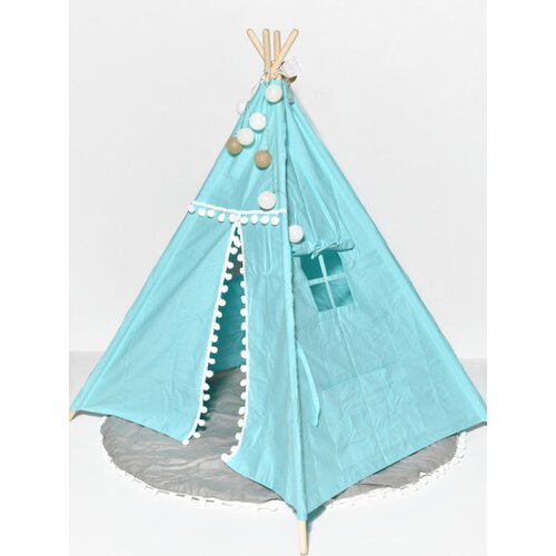 Dečiji Indijanski šator sa lampicama - Plavi Slike