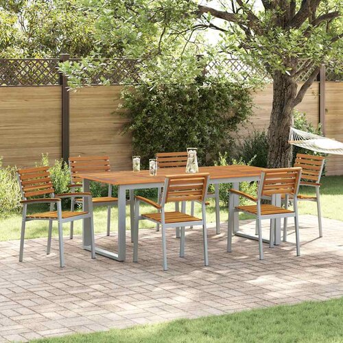  Vrtna stolica 6 pcs Smeđa 56 x 57 x 87 cm Čvrsto drvo akacije Slike