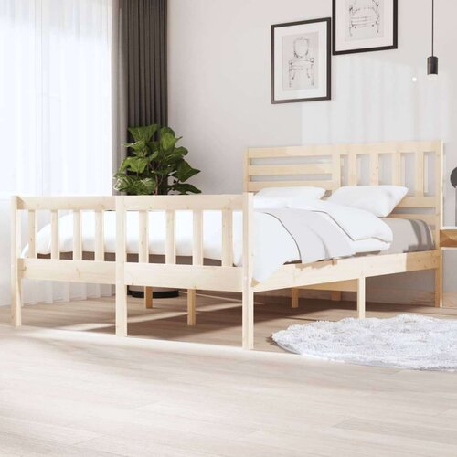  Posteljni okvir iz trdnega lesa 150x200 cm 5FT, (20643156) Cene