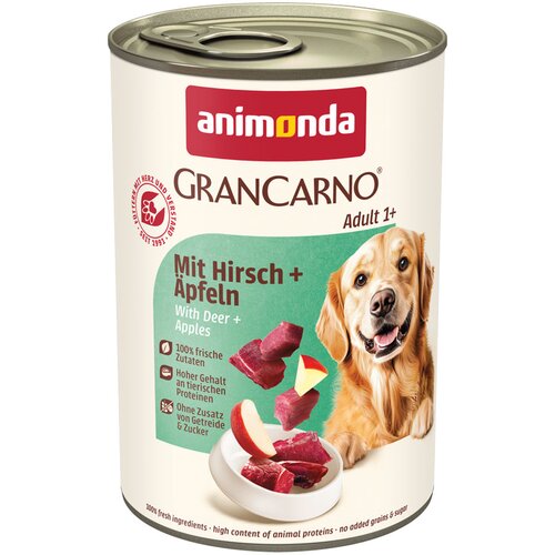  Ekonomično pakiranje animonda GranCarno Original 12 x 400 g - Jelen i jabuke Cene