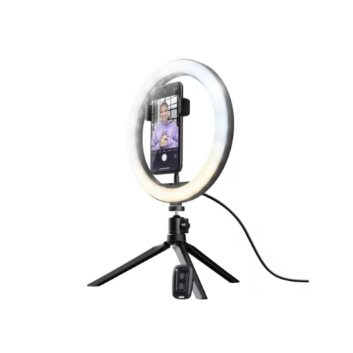 Trust Maku streaming kit 2in1 Ring light + green screen tripod, webcam mount, phone clamp