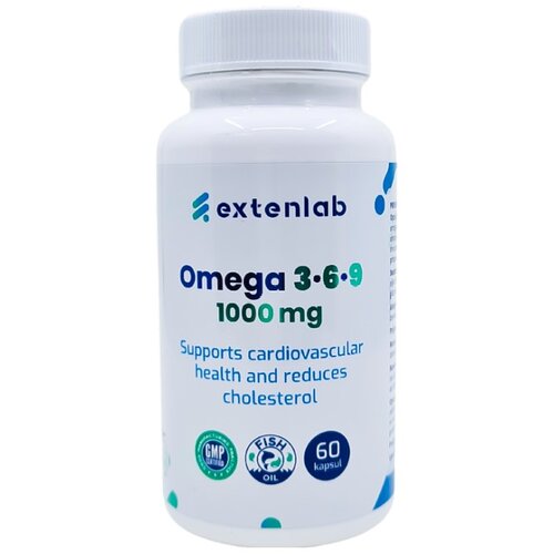 Extenlab Omega 3-6-9, 1000 mg (60 kapsul) Slike