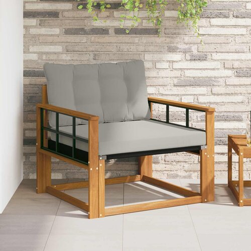  Set vanjskih sofa Čvrsto drvo akacije i Textilene Prirodna Cijene