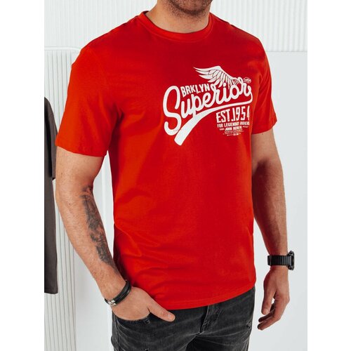 DStreet Men's T-shirt with orange print Cene
