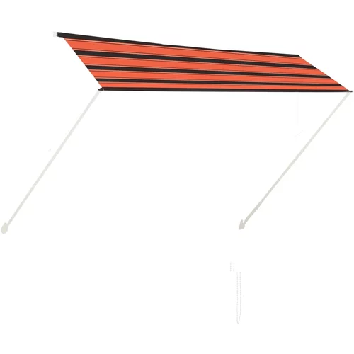 vidaXL Zložljiva tenda 300x150 cm oranžna in rjava, (20609417)
