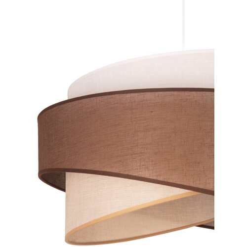  Duolla - Luster na sajli BROOKLYN 1xE27/40W/230V, prečnik 50 cm, braon/bež/bela Slike