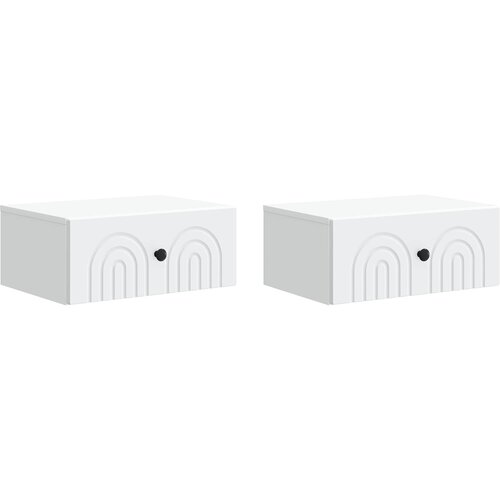  Noćni ormarić za montažu na zid 2 pcs Bijela 49 x 34,5 x 20 cm Cene
