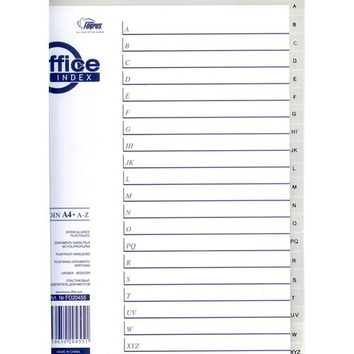 Forpus Ločilni listi A4+ PP A-Z, sivi Cene