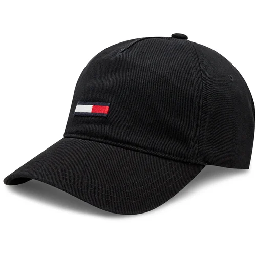 Tommy Jeans Kapa s šiltom Tjm Elongated Flag Denim Cap AM0AM12427 Črna