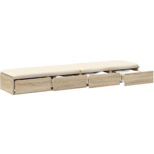  Ladice za krevet Sonoma hrast 135x36 5x16 5 cm - proizvedeno od drvenih vlakana Slike