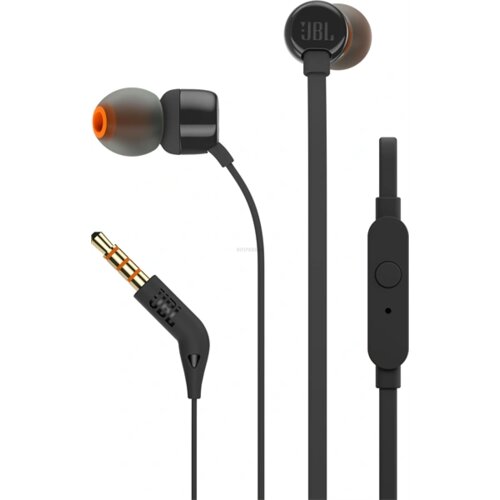 JBL Tune 110 Slu&scaron;alice Žičano U uhu Glazba Crno Cijene