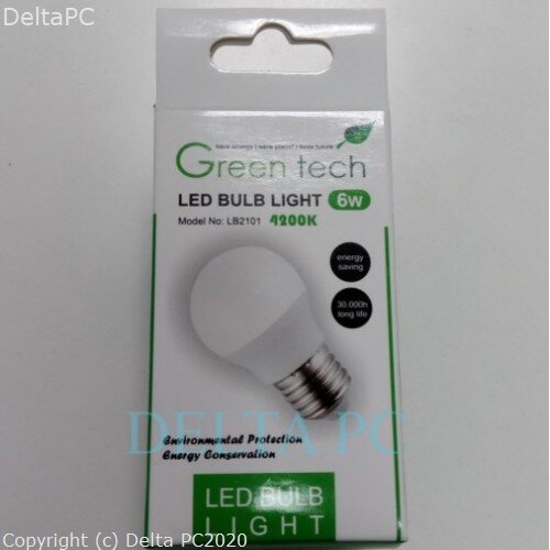 LED zarulja Green Tech 6W 4200K E27 AC220V G45 Slike