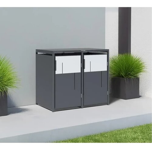WESTMANN Tonus 2 | Metalno spremi&scaron;te za 2 kante za smeće | 2 x 240L | Antracit - BRANDED IN GERMANY Cijene