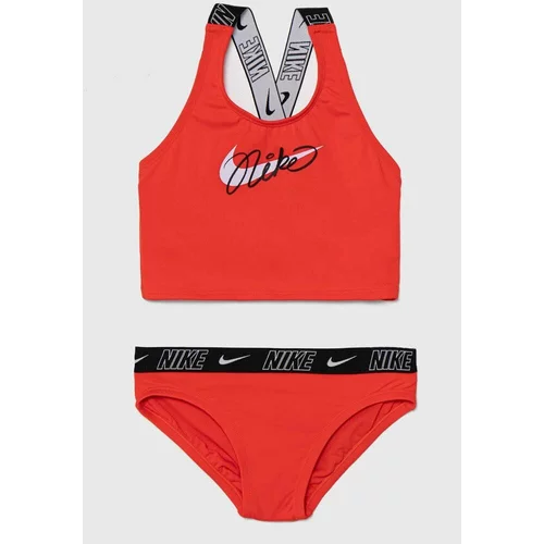 Nike Kids Dječji dvodijelni kupaći kostim LOGO TAPE boja: crvena