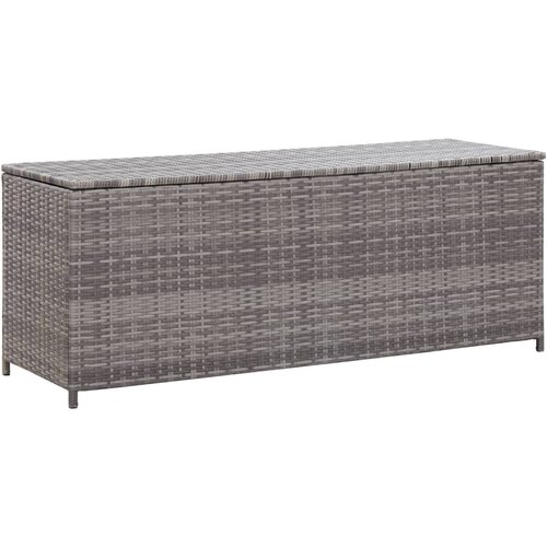 VidaXL Vrtna kutija za pohranu siva 120 x 50 x 60 cm od poliratana Slike