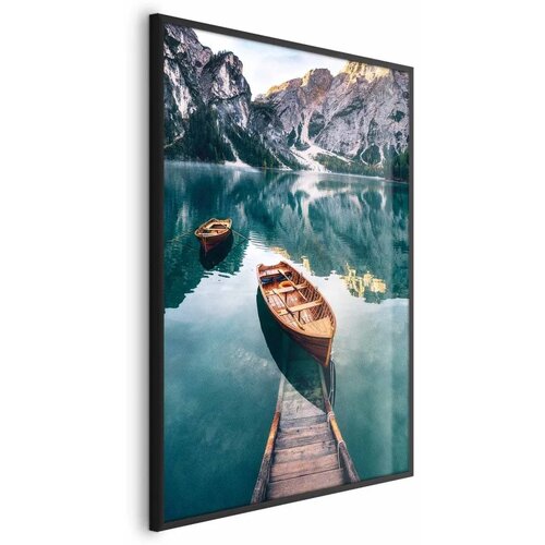  Plakat Boats in the Dolomites 40x60 Crni okvir Cene