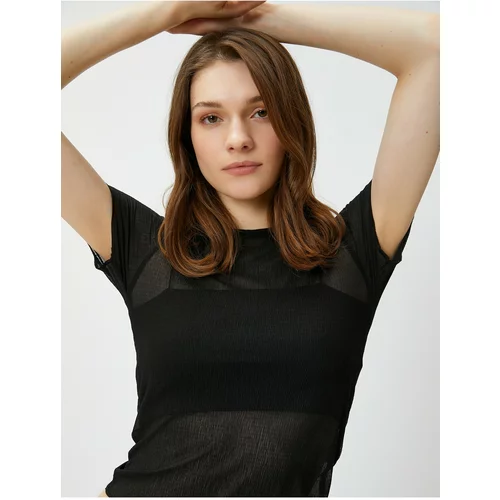 Koton Transparent T-Shirt Short Sleeve