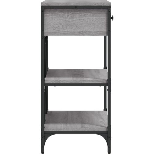  Konzolni stol siva boja hrasta 75x34,5x75 cm konstruirano drvo Slike