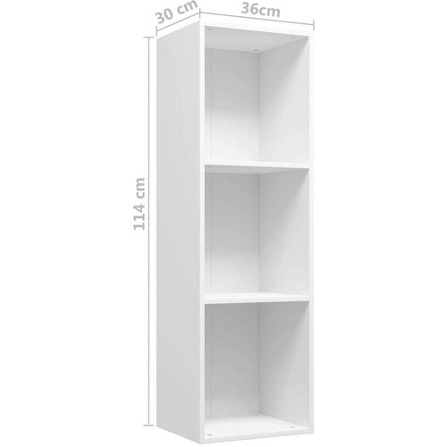  za knjige/TV bijeli 36 x 30 x 114 cm od iverice Slike