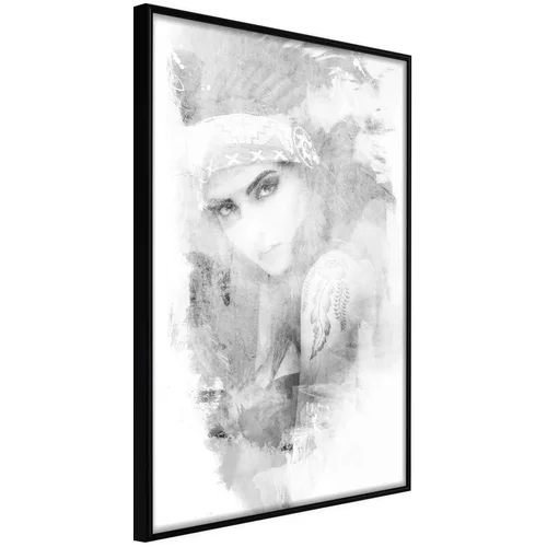  Poster - Mysterious Look (Grey) 20x30