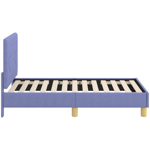  Okvir kreveta za malu djecu s naslonom Traper plava 70 x 140 cm Slike