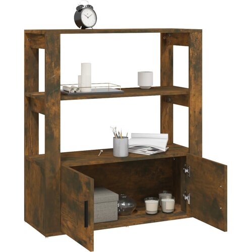  Komoda boja dimljenog hrasta 80x30x90 cm od konstruiranog drva Slike