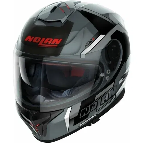 Nolan N80-8 Wanted N-Com Slate Grey White/Black L Kaciga