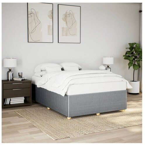 vidaXL Okvir za krevet bez madraca svjetlosivi 140 x 190 cm od tkanine Cene