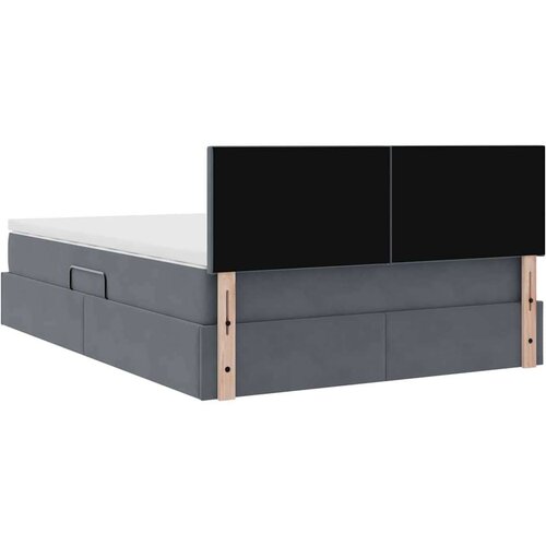  Krevet s od storage s madracem Tamno siva 140 x 200 cm Bar&amp;scaron;un Slike