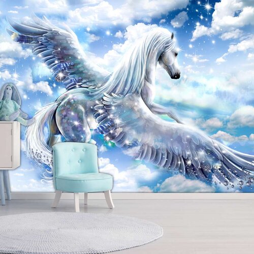  Samoljepljiva foto tapeta - Pegasus (Blue) 98x70 Slike