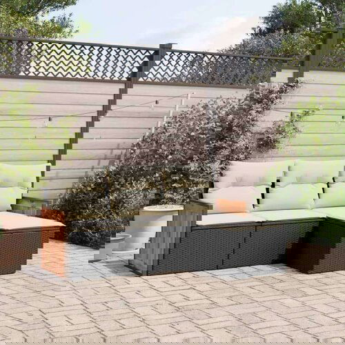  4-dijelni set vrtnih sofa od poliratana s jastucima crni Cene