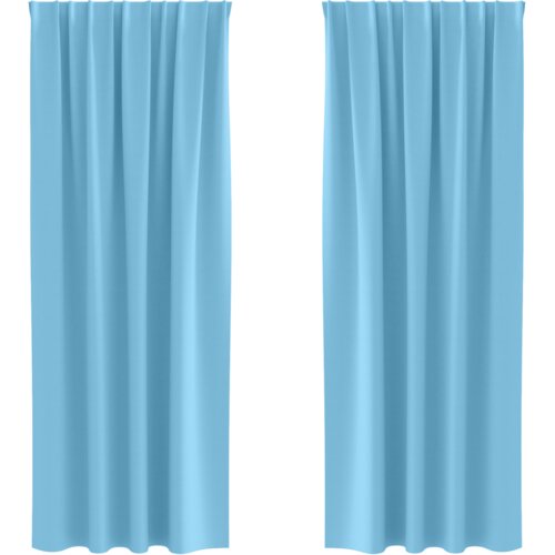 VidaXL Zavjese 2 pcs Svijetlo plava 245 x 140 cm Poliester Slike