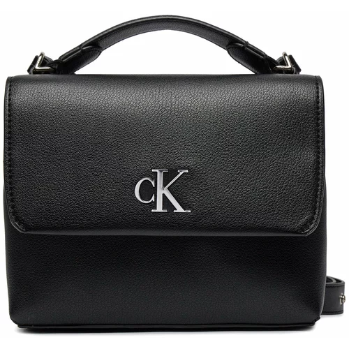 Calvin Klein Jeans Ročna torba Minimal Monogram Top Handle22 K60K611868 Black BDS