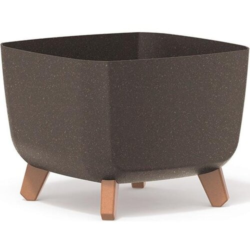 Prosperplast Gracia Square Eco Wood cvetlična posoda 29 cm &amp;ndash; Coffee Slike