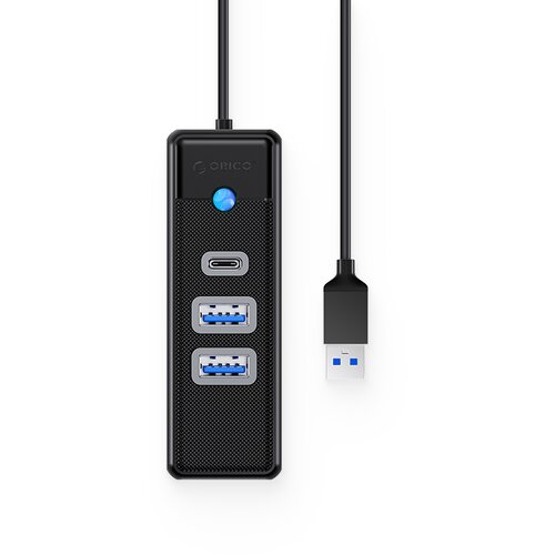Orico USB hub s 3 vhodi, 2x USB-A, 1x USB-C, USB 3.0, 0.15m, črn PWC2U-U3-015 USB HUB, (20448022) Cene