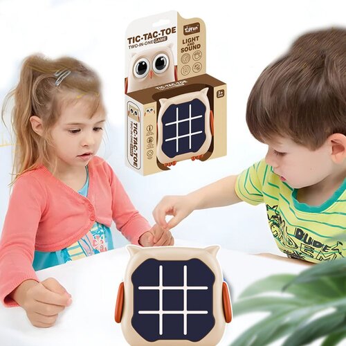  Elektronička igra 3u1 Križić-kružić Memory Owl bež Slike