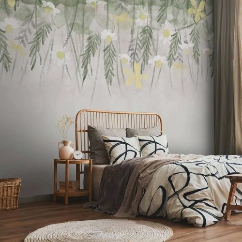 Foto tapeta - Home herbarium - subtle floral motif with flowers in watercolour style 500x350 Slike